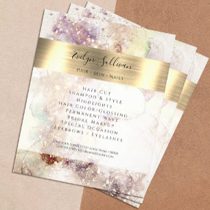 Watercolor en goud folie flyer
