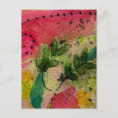Watercolor En Inkt Abstract Impressionisme Kunst Briefkaart (Voorkant)