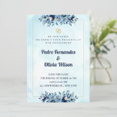 Watercolor Engagement Invitation Card Kaart (Staand voorkant)