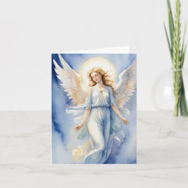 Watercolor engel kaart