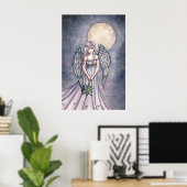 Watercolor engel kunstposter van Molly Harrison Poster (Thuiskantoor)