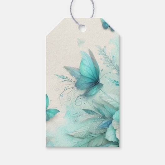 Watercolor Ephemera Cadeaubijslage Cadeaulabel (Voorkant)