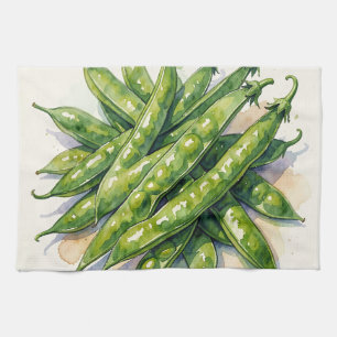 Watercolor Erwtenpeulen Theedoek