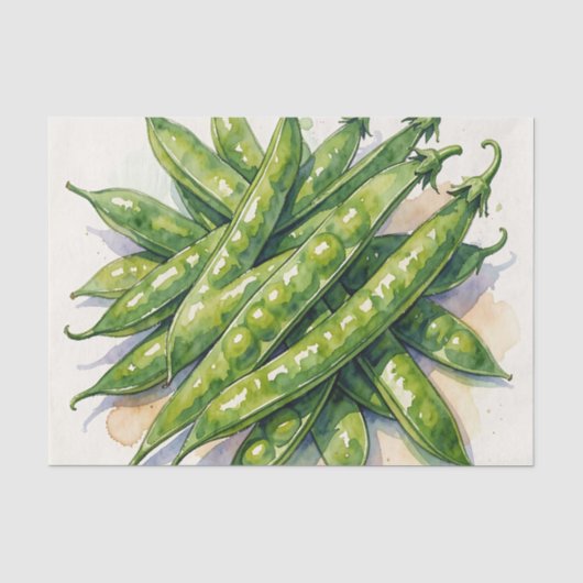 Watercolor Erwtenpeulen Tissuepapier (Voorkant)