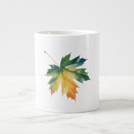 Watercolor Esdoornblad Aanpasbare Worp Kussen Grote Koffiekop