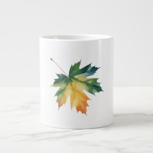 Watercolor Esdoornblad Aanpasbare Worp Kussen Grote Koffiekop