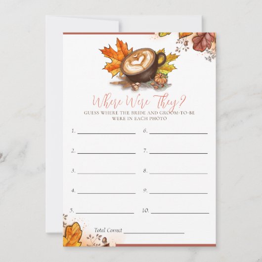 Watercolor Espresso Liefde Bruidsmeisjes Bruilofts Kaart (Voorkant)