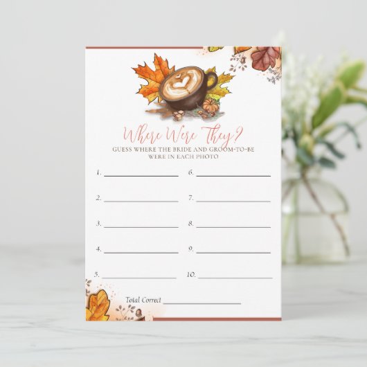 Watercolor Espresso Liefde Bruidsmeisjes Bruilofts Kaart (Staand voorkant)