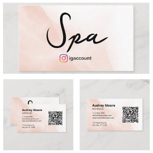 Watercolor Estheticien Spa Visitekaartje