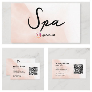 Watercolor Estheticien Spa Visitekaartje
