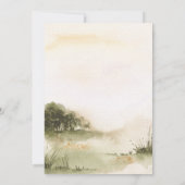 Watercolor esthetische tuin koppel bruiloft save the date (Achterkant)