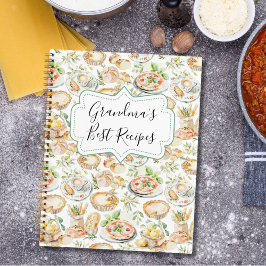 Watercolor Eten Familie Kook Recepten Kookboek Notitieboek