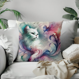 Watercolor Ethische Kat Kussen