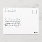 Watercolor Eucalyptus Baby Shower Bedankje Briefkaart (Achterkant)