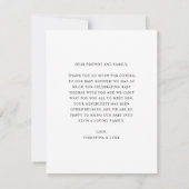 Watercolor Eucalyptus Baby Shower Bedankkaart (Achterkant)