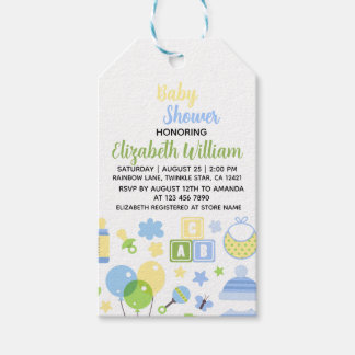 Watercolor Eucalyptus Bladeren Meisje Baby Shower Cadeaulabel