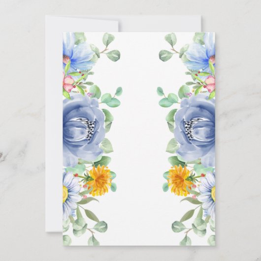 Watercolor Eucalyptus Bloemen 60ste Verjaardag Kaart (Achterkant)