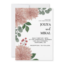 Watercolor Eucalyptus Bloemen Bruiloft Uitnodiging