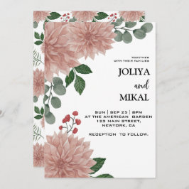 Watercolor Eucalyptus Bloemen Bruiloftsinvitaties Save The Date