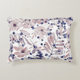 Watercolor Eucalyptus Blueberry Botanical Art Love Accent Kussen
