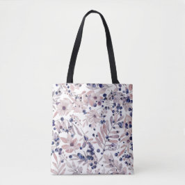 Watercolor Eucalyptus Blueberry Botanical Art Love Tote Bag