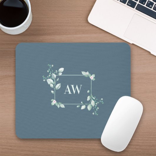 Watercolor Eucalyptus Botanical Greenery Mousepad Muismat