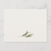 Watercolor Eucalyptus Botanische Trouwdetails Informatiekaartje (Achterkant)