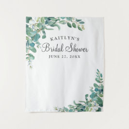 Watercolor Eucalyptus Bruidsmeubel Fotohokje Wandkleed