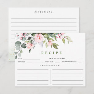 Watercolor Eucalyptus Bruidsshower Receptkaart Briefkaart