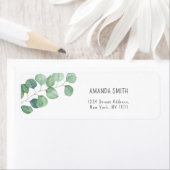 Watercolor Eucalyptus-etiket Etiket (Insitu)