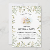Watercolor Eucalyptus Gender Neutral Baby Shower Kaart (Voorkant)