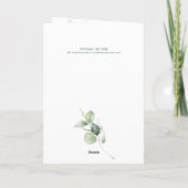 Watercolor Eucalyptus Greenery All in One Wedding (Achterkant)