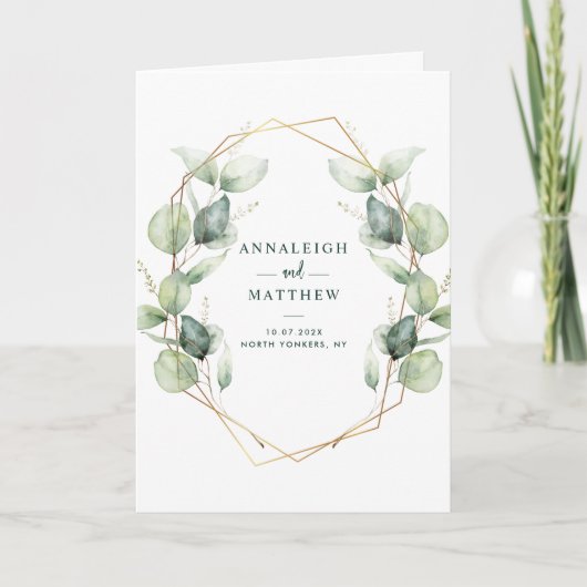 Watercolor Eucalyptus Greenery All in One Wedding (Voorkant)