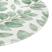 Watercolor Eucalyptus Greenery Pattern Snijplank (Hoek)