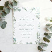 Watercolor Eucalyptus Greenery Wedding Invitation Kaart