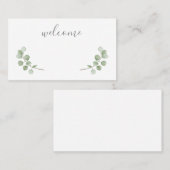 Watercolor Eucalyptus Greenery Wedding Place Card Plaatskaartje (Voorkant / Achterkant)