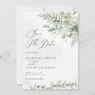 Watercolor Eucalyptus Groene Bladeren Saliegroen Save The Date
