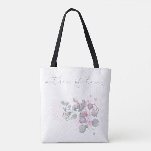 Watercolor Eucalyptus Groene Bladeren Tote Bag (Achterkant)