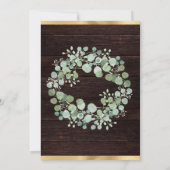 Watercolor Eucalyptus Groene Bruiloftssalon Kaart (Achterkant)