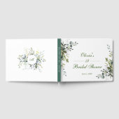 Watercolor Eucalyptus Groene Bruiloftsshower Gastenboek (Volledig)