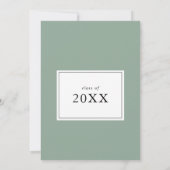 Watercolor Eucalyptus Groene Grad Feest Kaart (Achterkant)