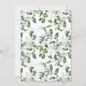 Watercolor Eucalyptus Groene Huwelijk Kaart (Achterkant)