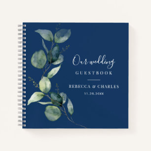 Watercolor Eucalyptus Groene Huwelijksgastenboek  Notitieboek