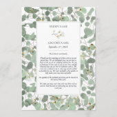 Watercolor Eucalyptus Groene Huwelijksprogramma Programmakaart (Voorkant)