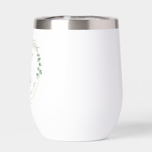 Watercolor Eucalyptus Groene Krans Trouwcadeau (Achterkant)