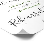 Watercolor Eucalyptus Groene Oefen Diner Poster (Hoek)