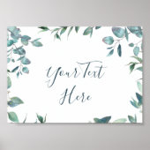 Watercolor Eucalyptus Groene Signaal Poster (Voorkant)