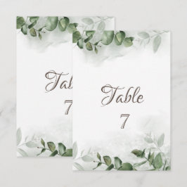 Watercolor Eucalyptus Groene Tafel   Kaart