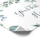 Watercolor Eucalyptus Groene Tekenposter Poster (Hoek)