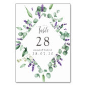 Watercolor Eucalyptus & Lavender Groene Huwelijk Kaart (Achterkant)